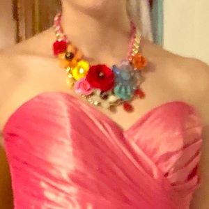 Flowers statement necklace 2019 trend NWT
